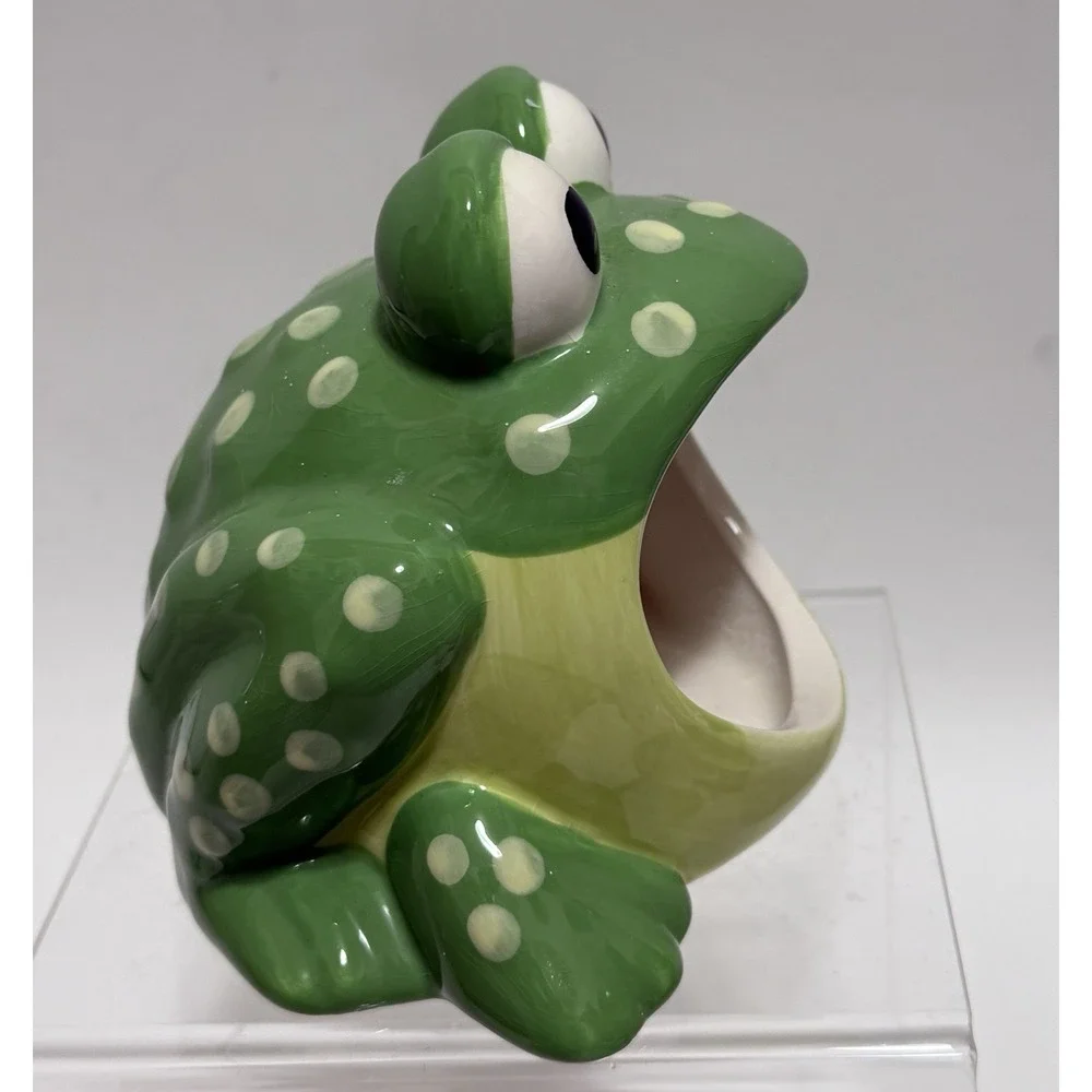 VTG 2001 Ceramic Frog Sponge Holder Boston Warehouse Trading Corp